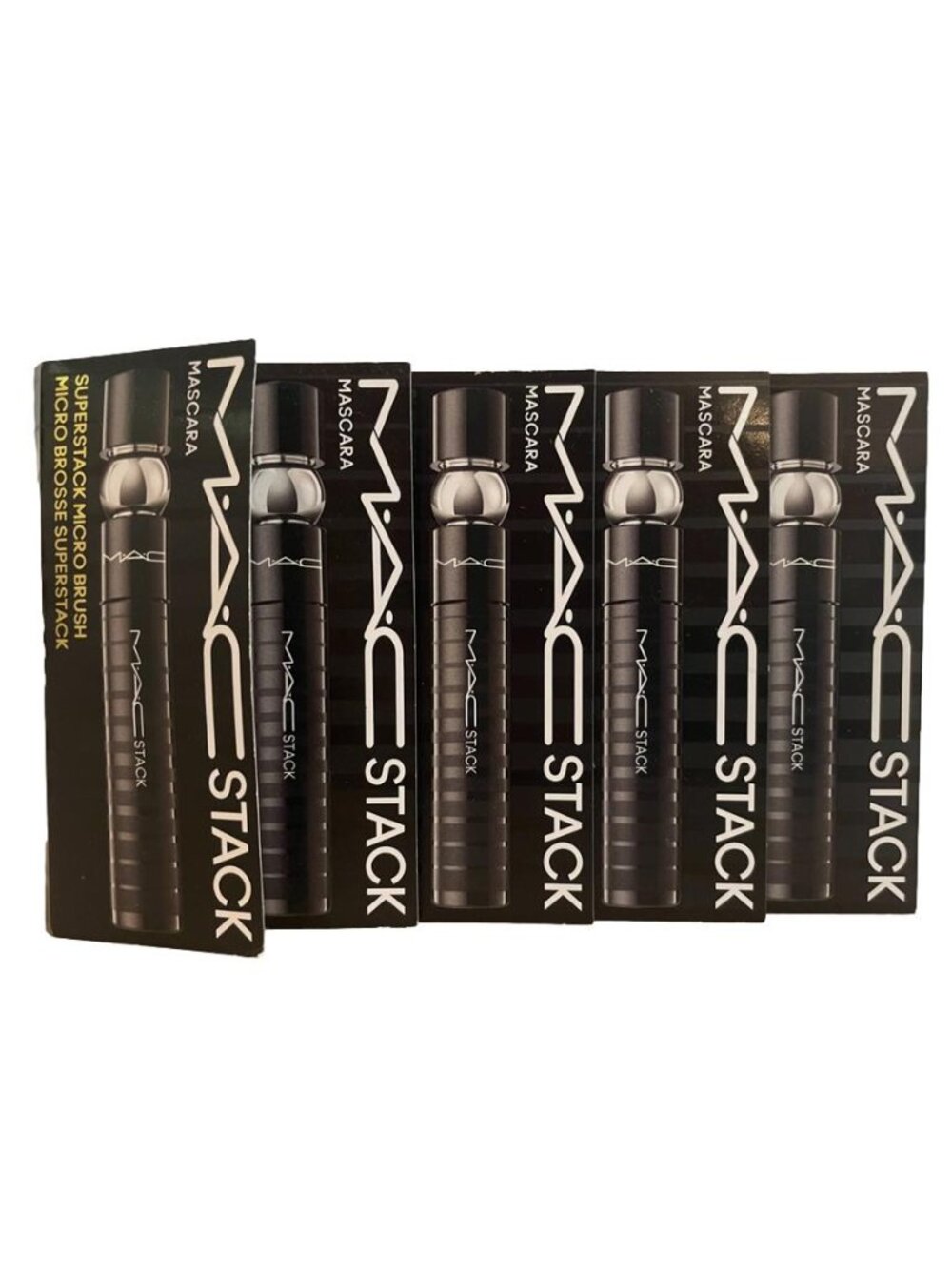 Mac Stack 5 Piece Superstack Micro Brush Mascara Black 3ml each